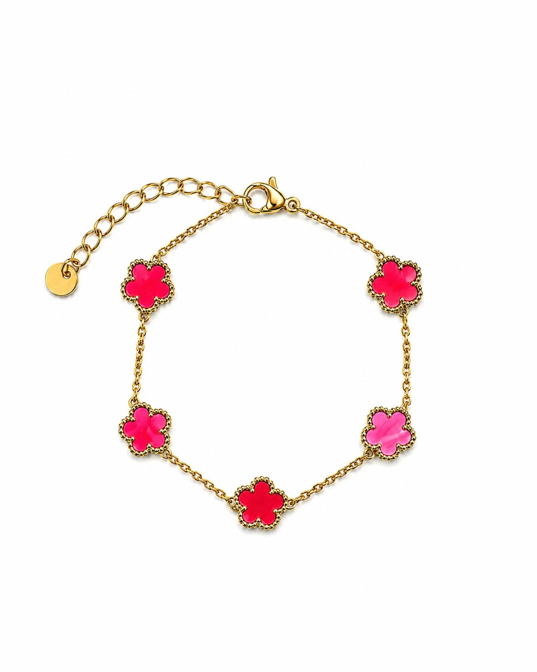 BRACELET CLOVER ROSE FLUO