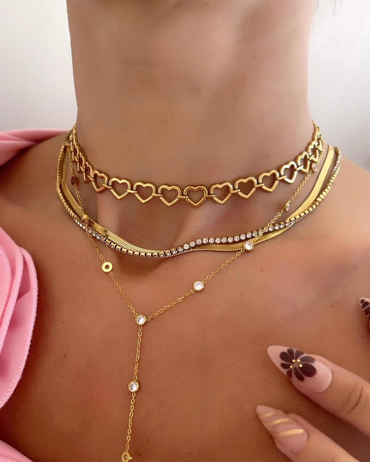 COLLIER GUIRLANDE DE CŒURS