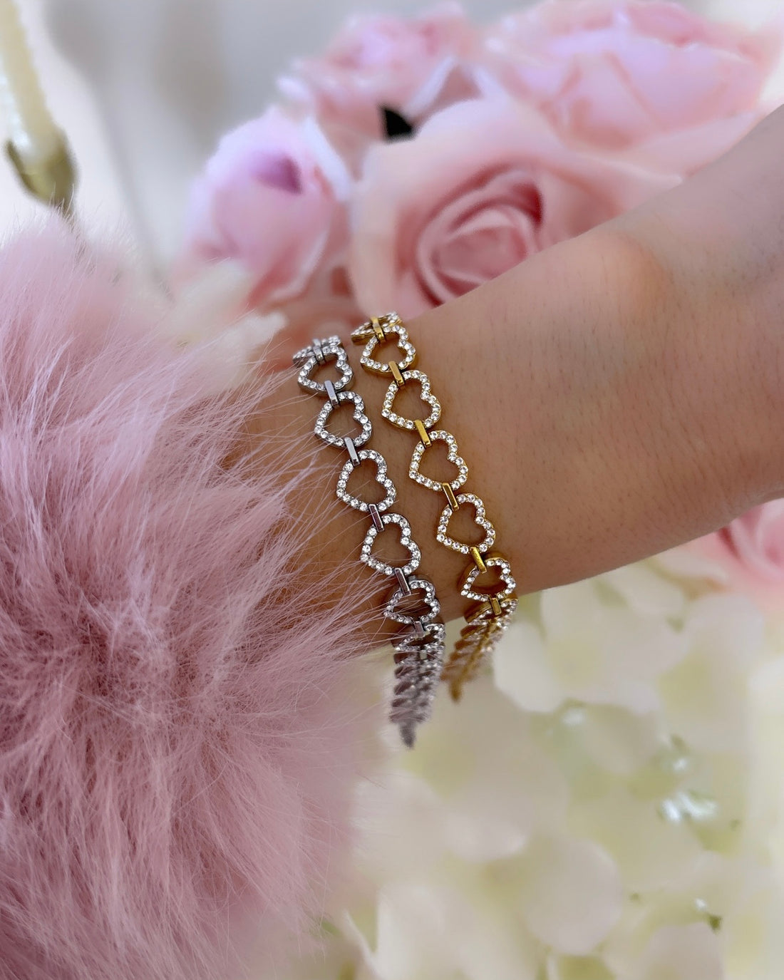 BRACELET GUIRLANDE DE CŒUR SHINE
