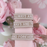 Bracelet brodé « Always and Forever » beige