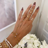 BAGUE LETTRE STRASS