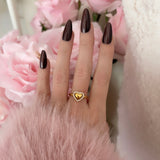 BAGUE PETIT CŒUR STRASS