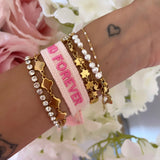 BRACELET BRODÉ ALWAYS AND FOREVER ROSE