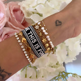 BRACELET BRODÉ PROMISE ME THIS IS FOREVER