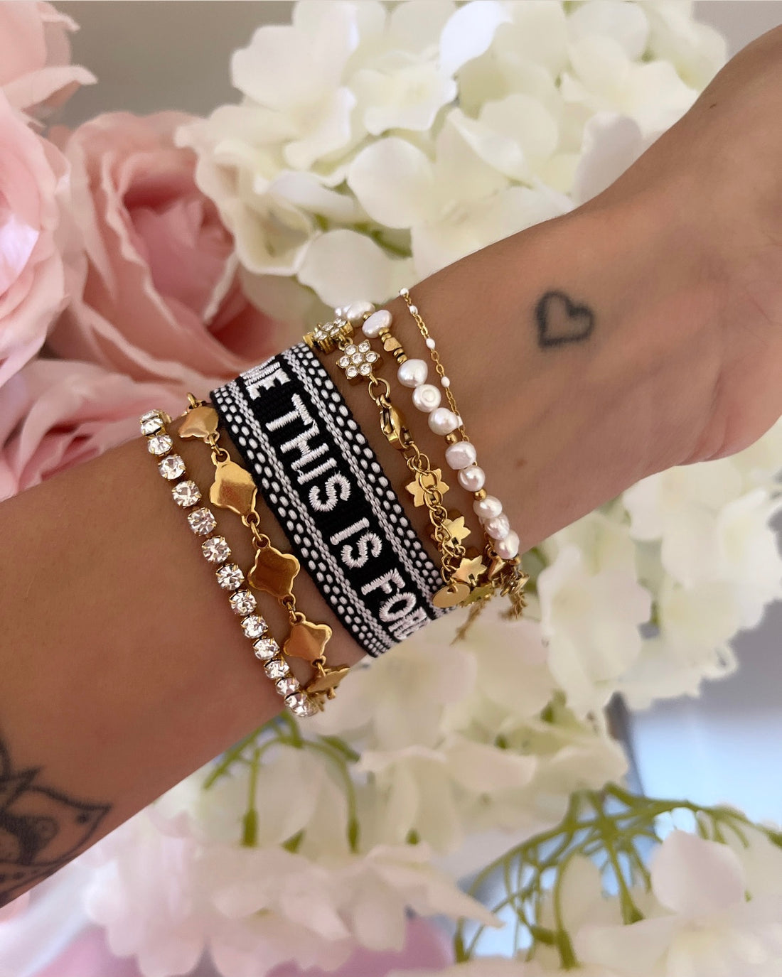 BRACELET BRODÉ PROMISE ME THIS IS FOREVER