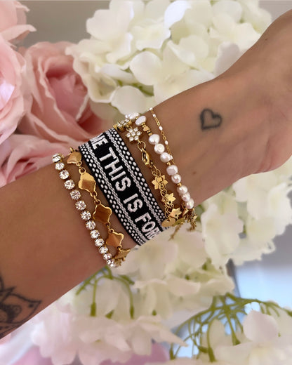 BRACELET BRODÉ PROMISE ME THIS IS FOREVER