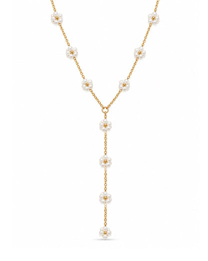 COLLIER ROSY BLANC