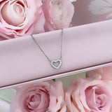 Collier heart diamond argent