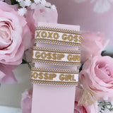 Bracelet brodé « XOXO GOSSIP GIRL »