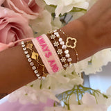 BRACELET BRODÉ ALWAYS AND FOREVER ROSE