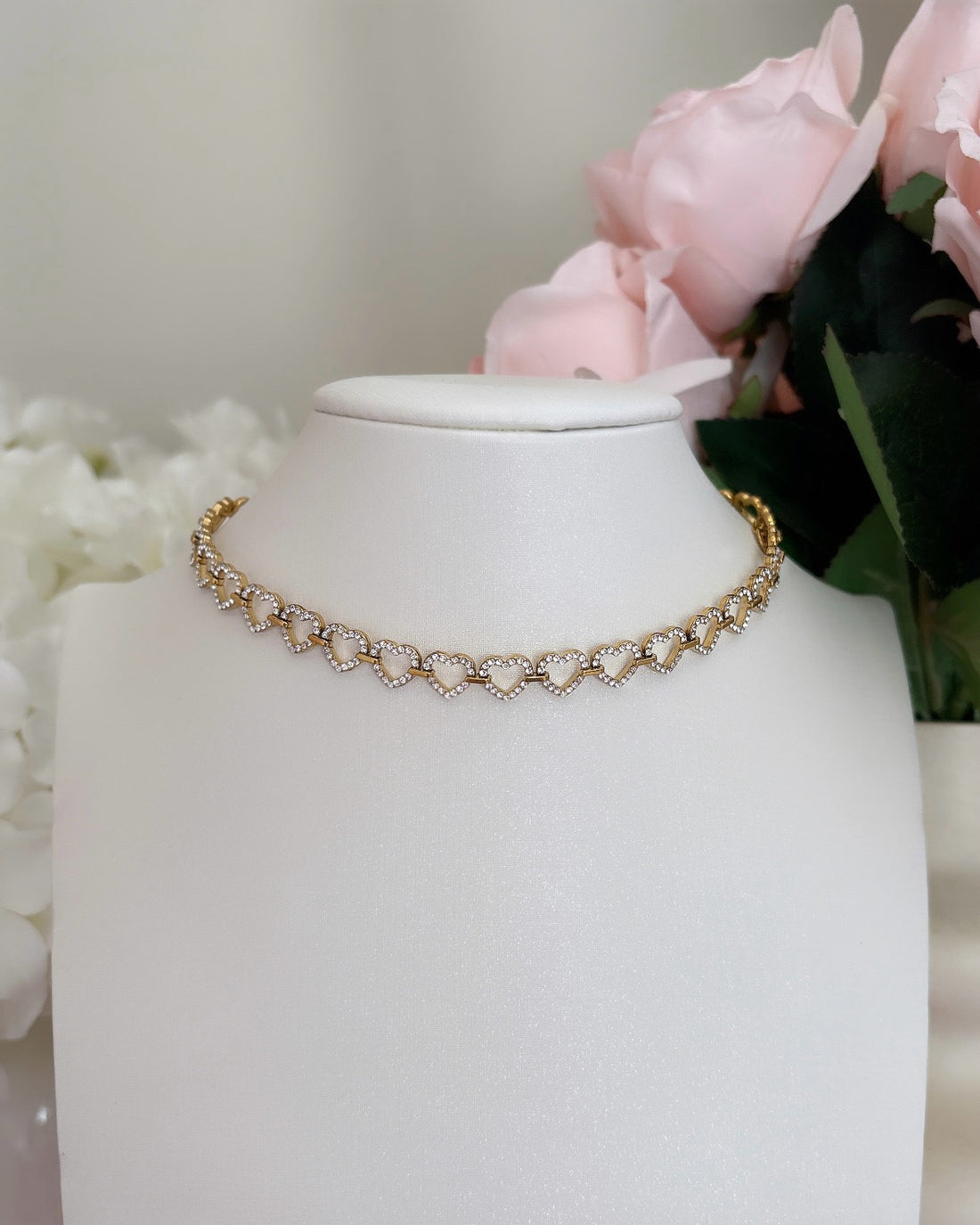 COLLIER GUIRLANDE DE CŒURS SHINE