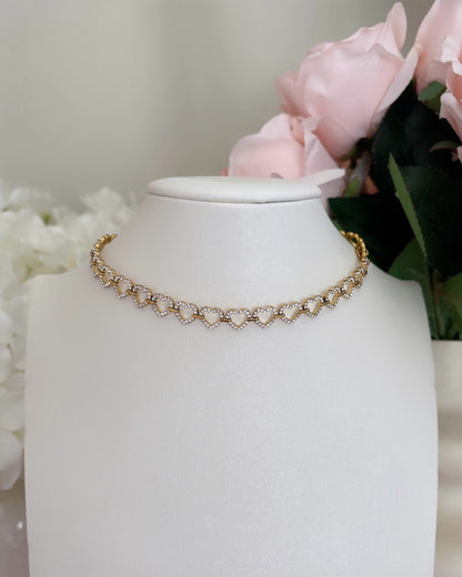 COLLIER GUIRLANDE DE CŒURS SHINE