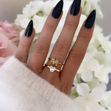BAGUE LETTRE STRASS