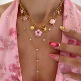 COLLIER TAHITI ROSE