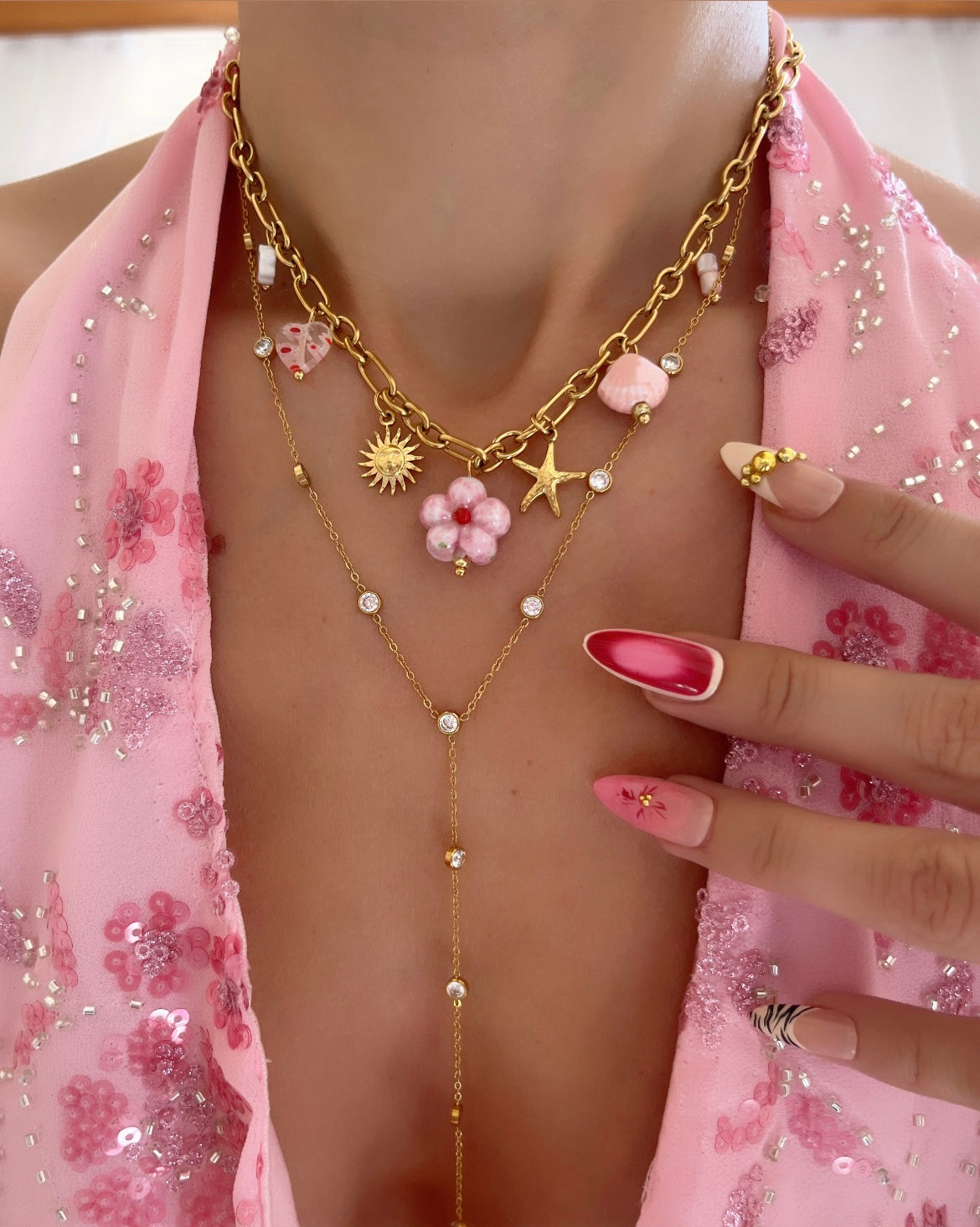 COLLIER TAHITI ROSE