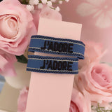 Bracelet « J’adore » bleu marine