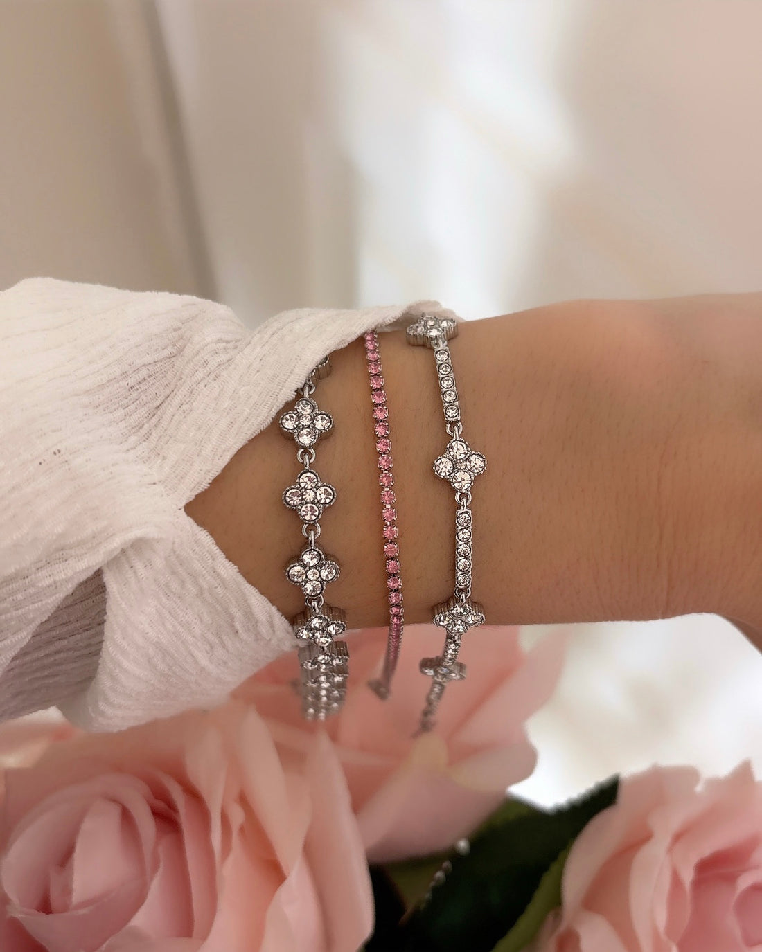 BRACELET MINI RIVIÈRE ROSE