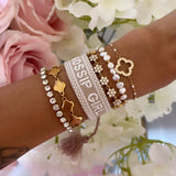 BRACELET BRODÉ GOSSIP GIRL BEIGE