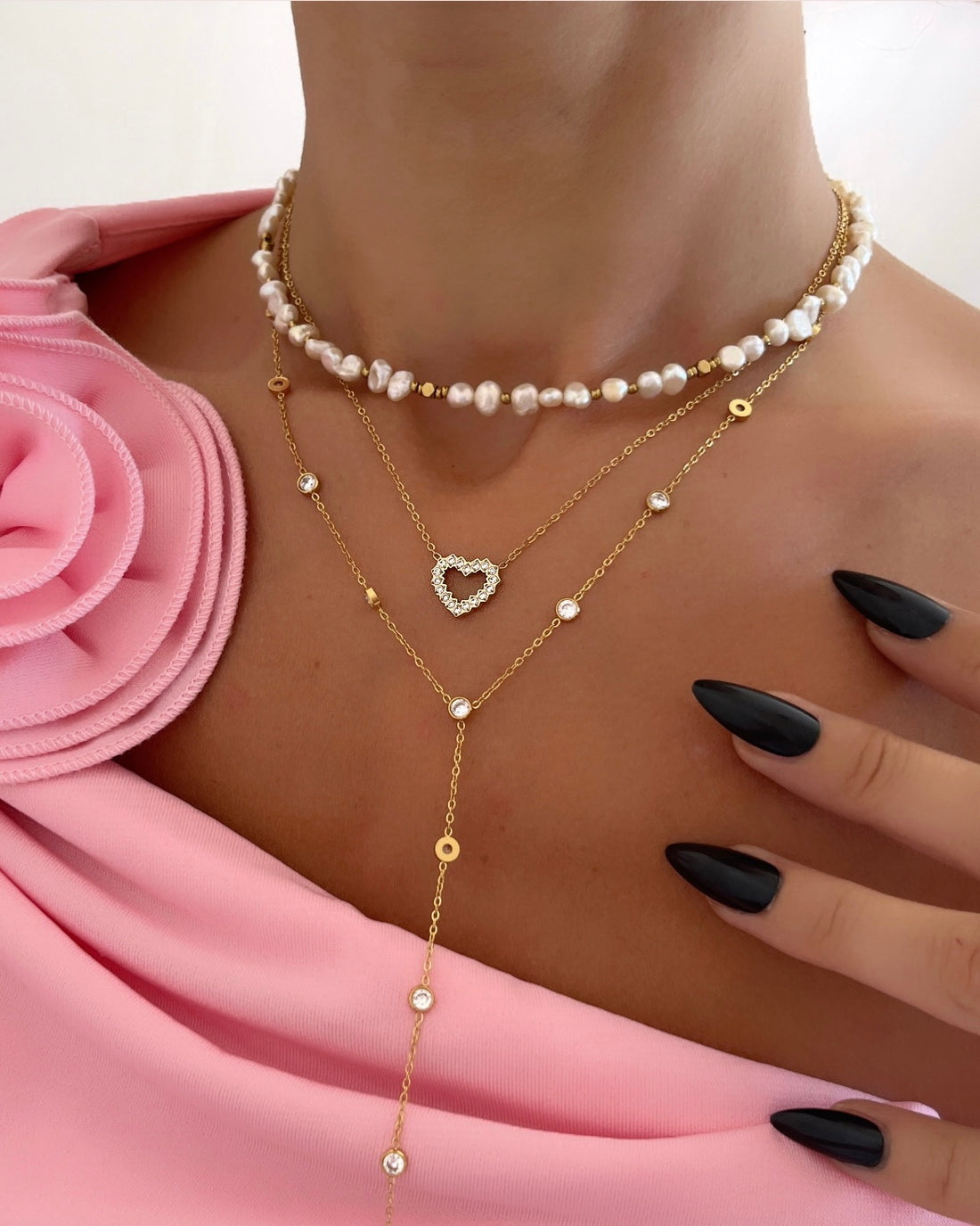 Collier heart diamond