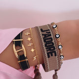 Bracelet « J’ADORE » marron noir