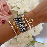 BRACELET BRODÉ LA SIENNE ET LA MIENNE SONT PAREILLES