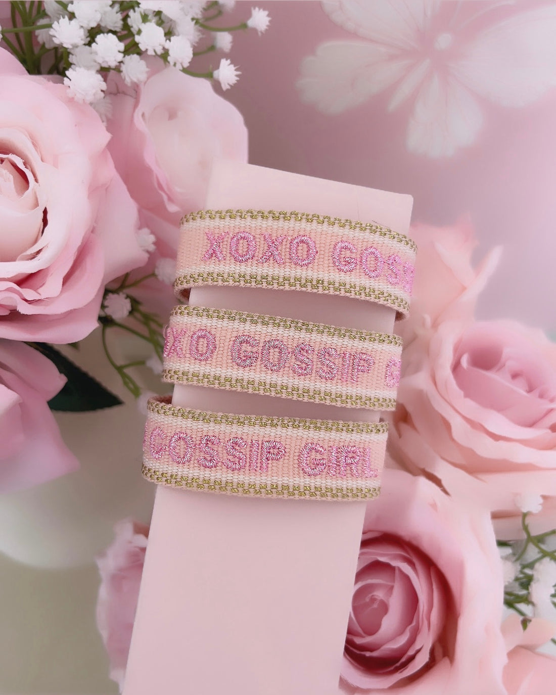 BRACELET BRODÉ GOSSIP GIRL PAILLETTES