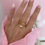 Bague heart lock