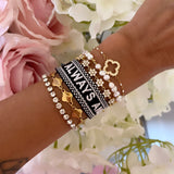 BRACELET BRODÉ ALWAYS AND FOREVER NOIR