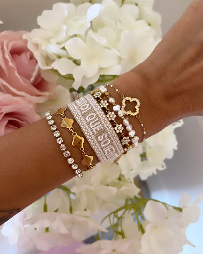 BRACELET DE QUOI QUE SOIENT FAITES NOS ÂMES BEIGE