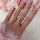 BAGUE 3 STRASS