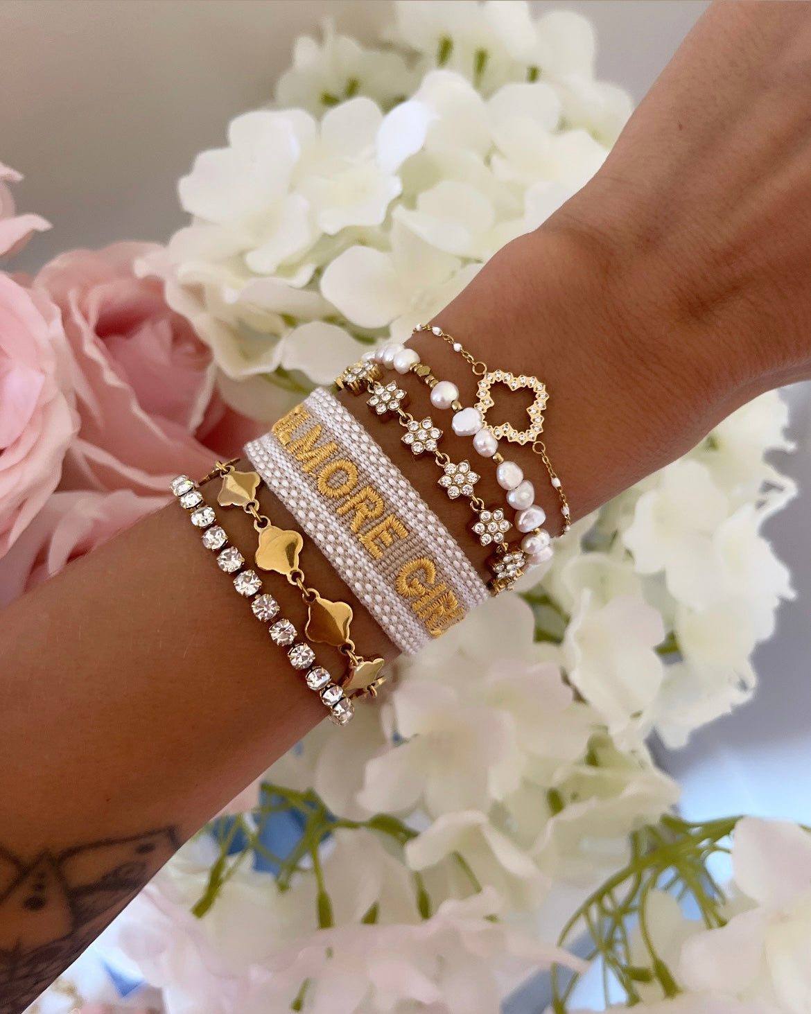 BRACELET BRODÉ GILMORE GIRLS BEIGE