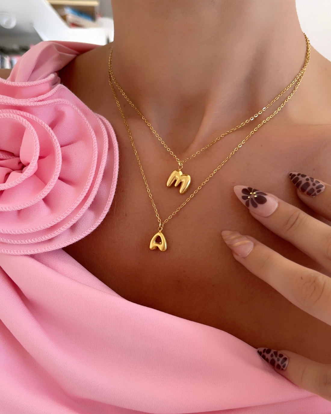 COLLIER MINI LETTRE BUBBLE