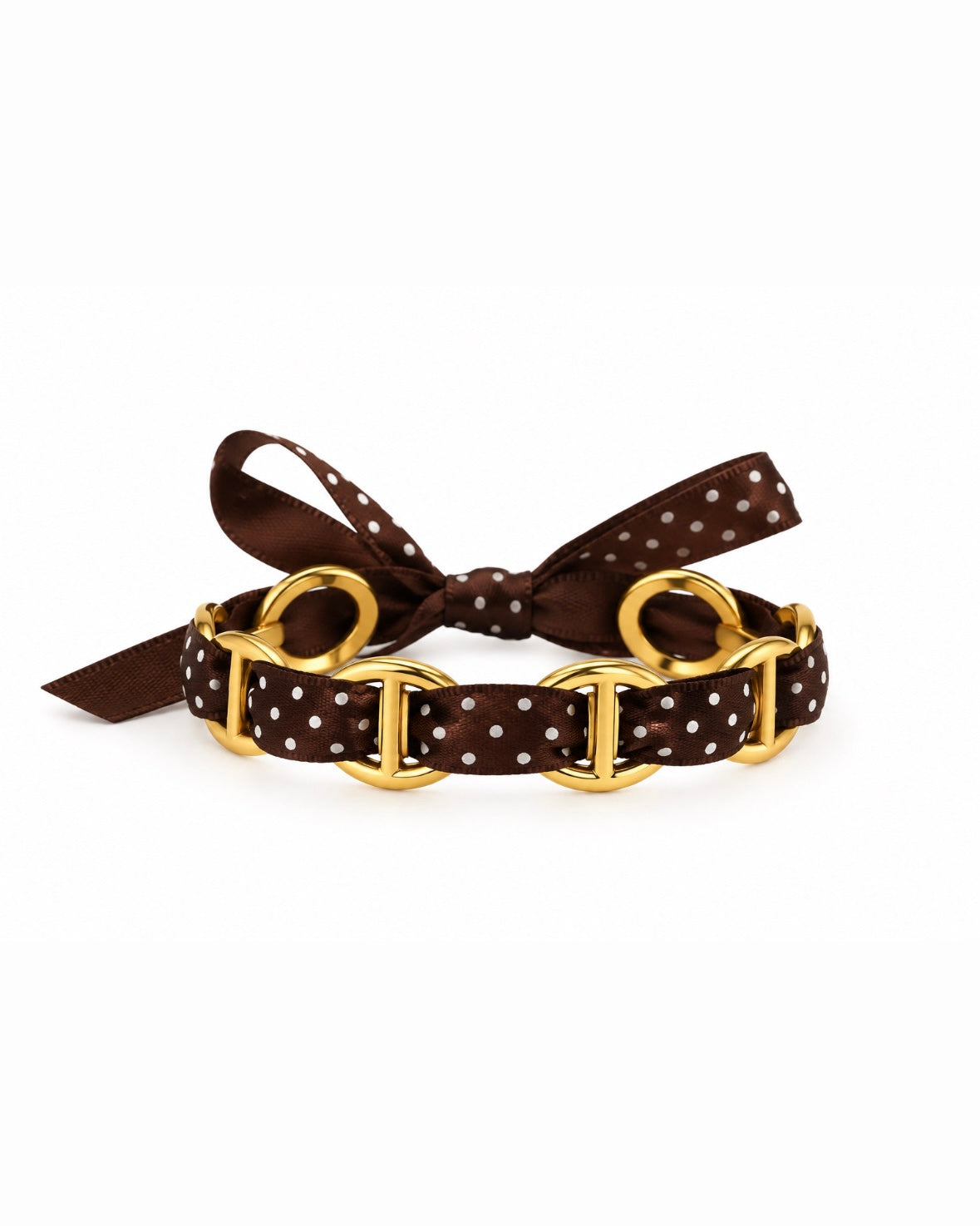 JONC POLKA DOT MARRON