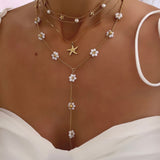 COLLIER ROSY BLANC