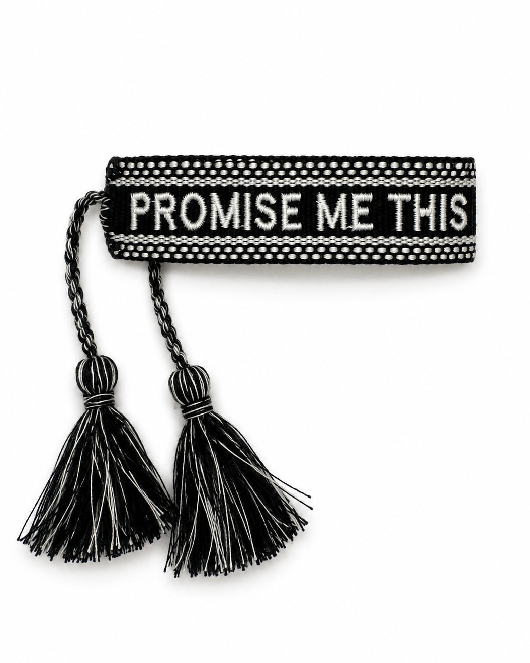 BRACELET BRODÉ PROMISE ME THIS IS FOREVER