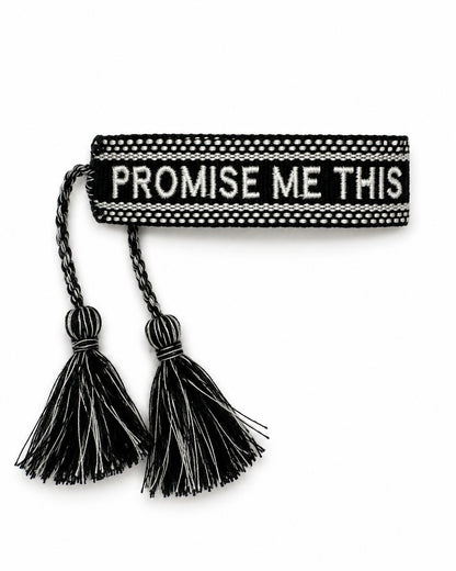 BRACELET BRODÉ PROMISE ME THIS IS FOREVER
