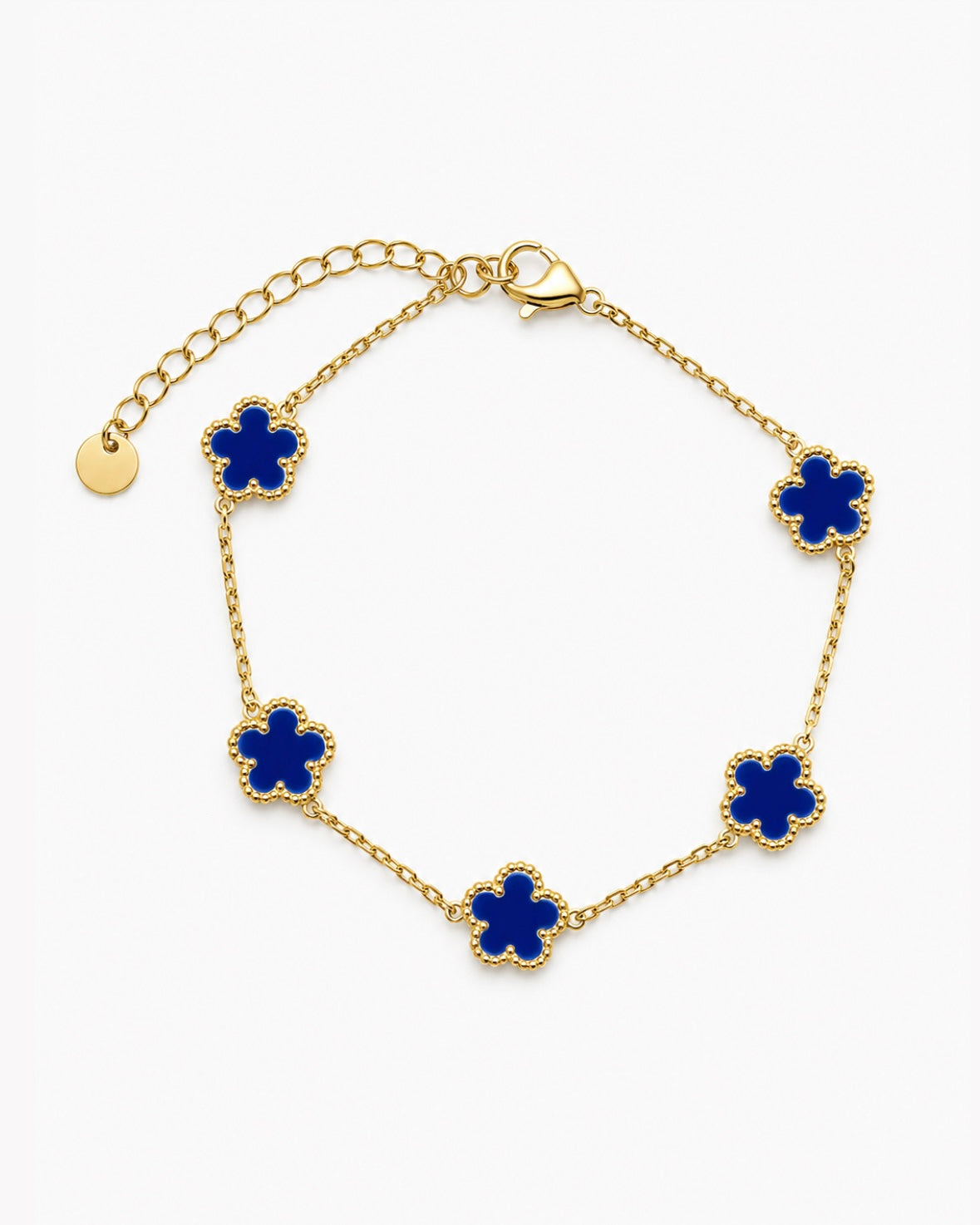 BRACELET CLOVER BLEU