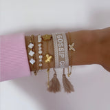 Bracelet « XOXO GOSSIP GIRL » beige