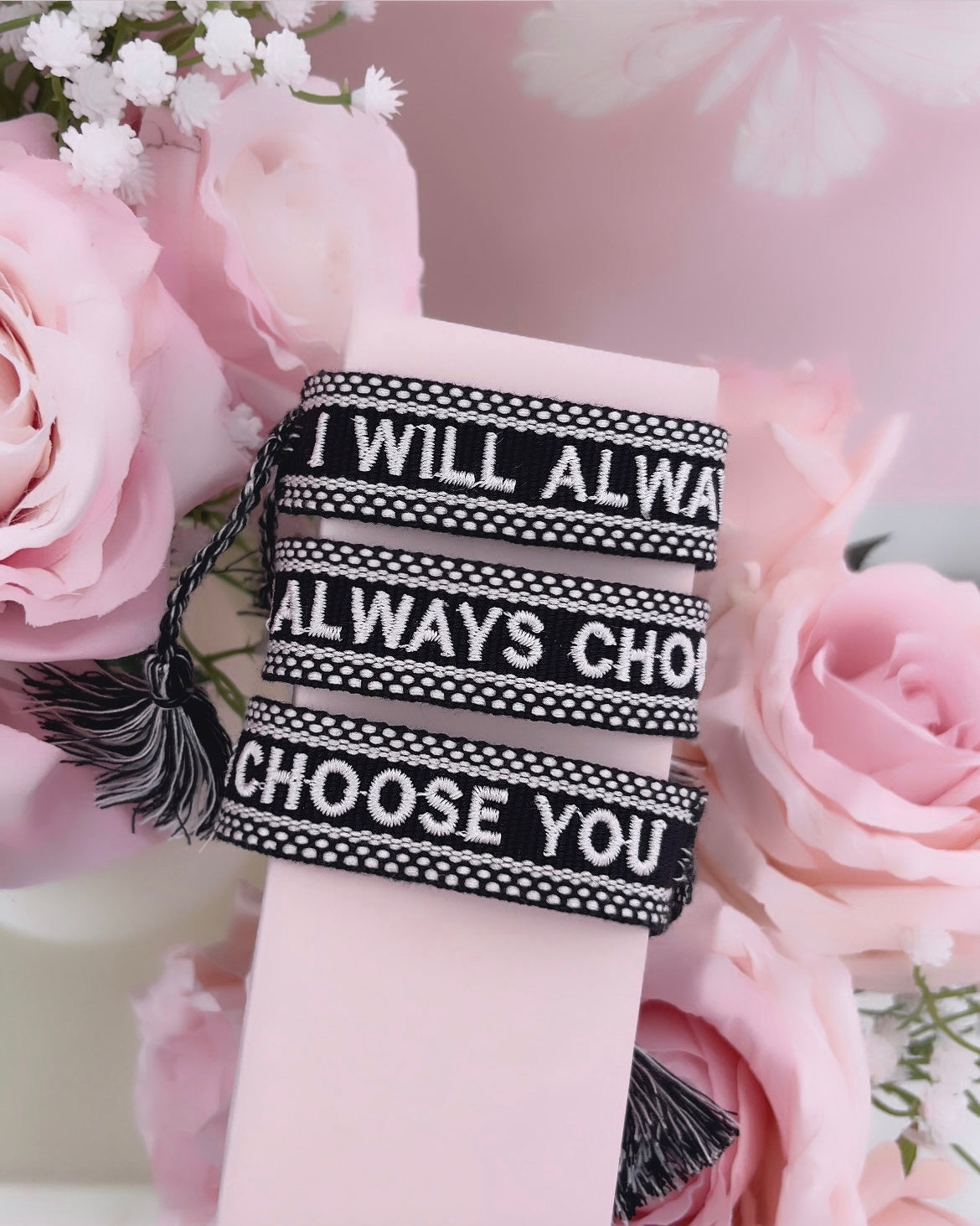 BRACELET  I WILL ALYAYS CHOOSE YOU NOIR