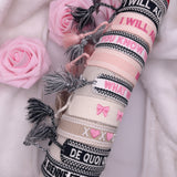 Bracelet brodé BOWS