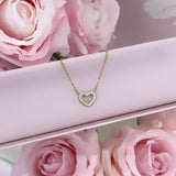 Collier heart diamond