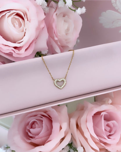 Collier heart diamond