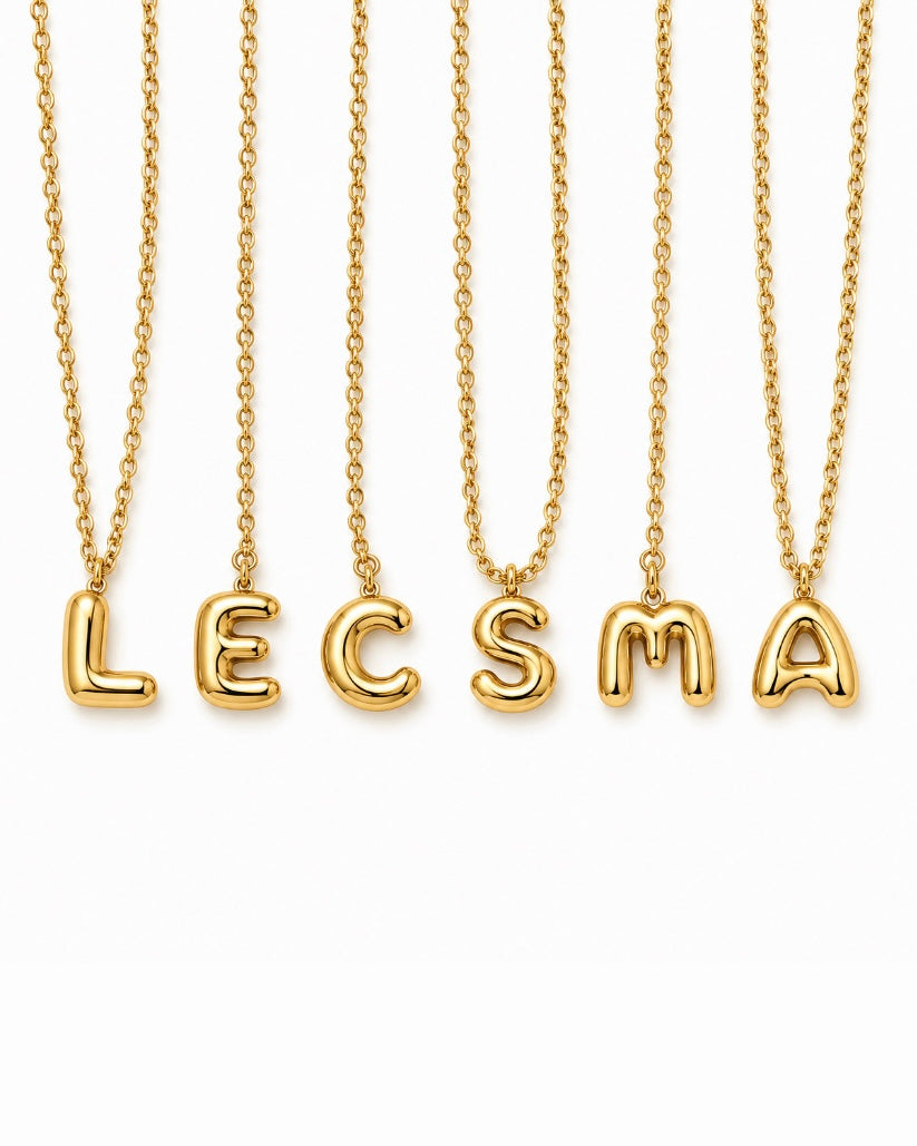 COLLIER MINI LETTRE BUBBLE