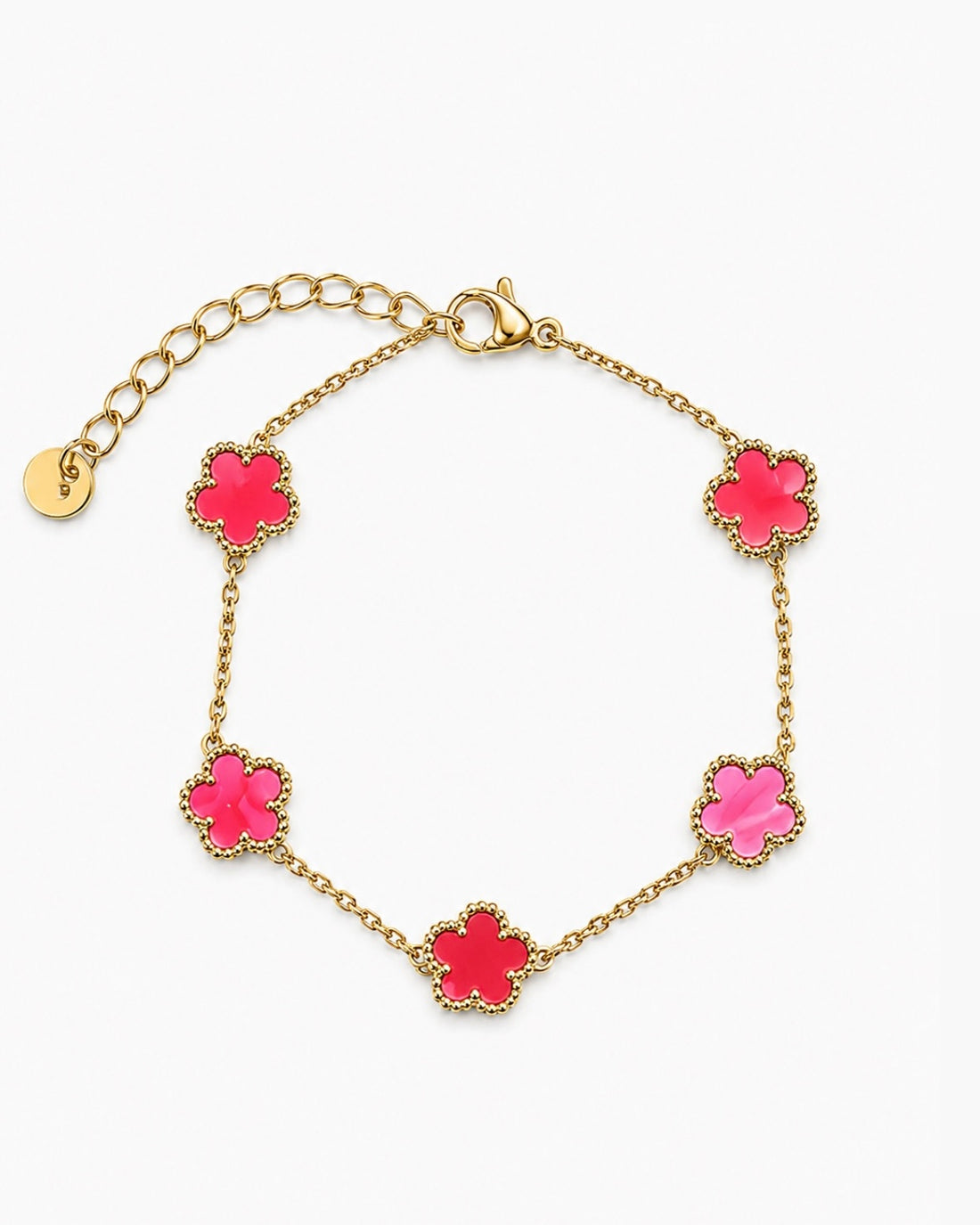 BRACELET CLOVER ROSE FLUO