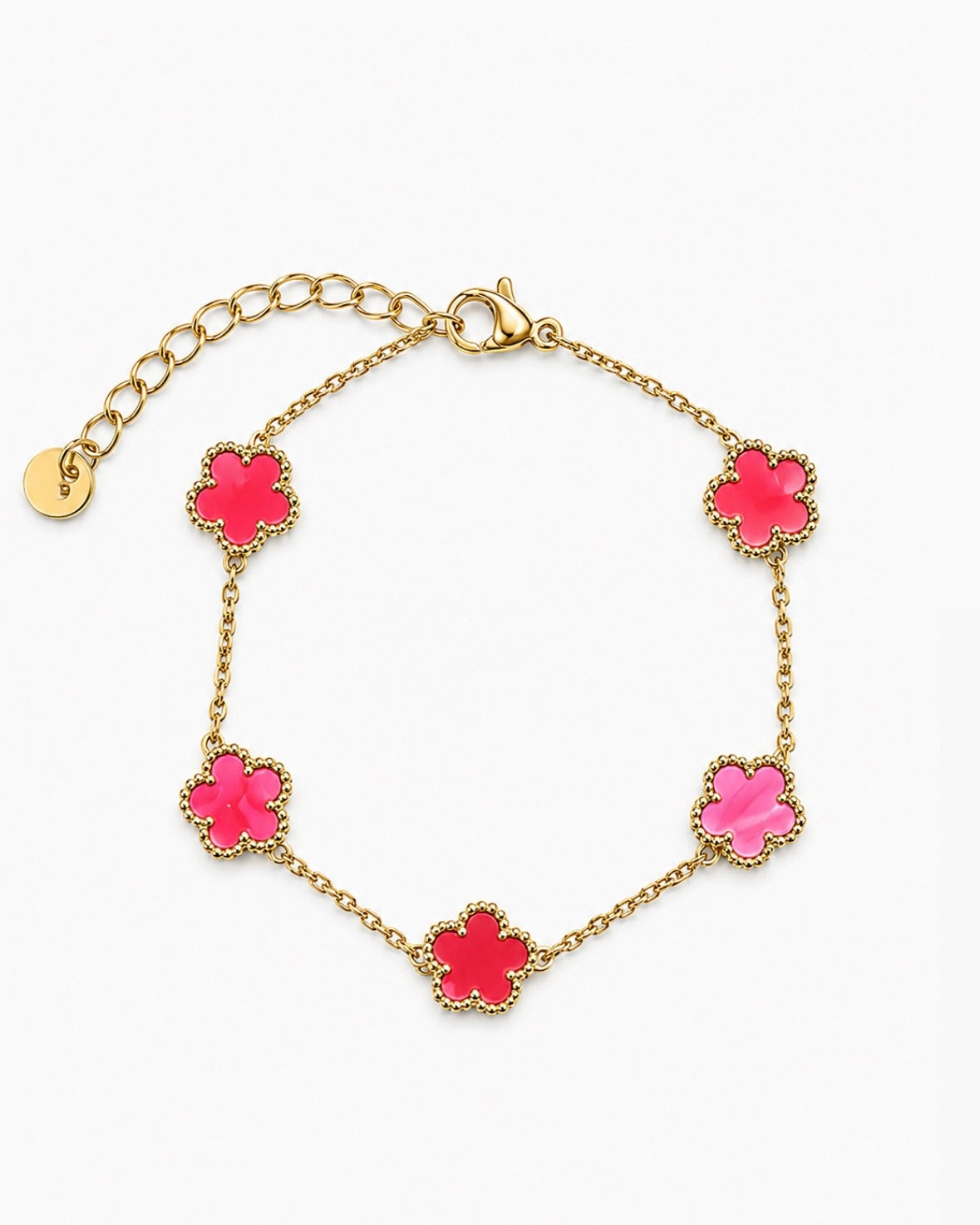 BRACELET CLOVER ROSE FLUO