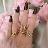 BAGUE PETIT CŒUR STRASS