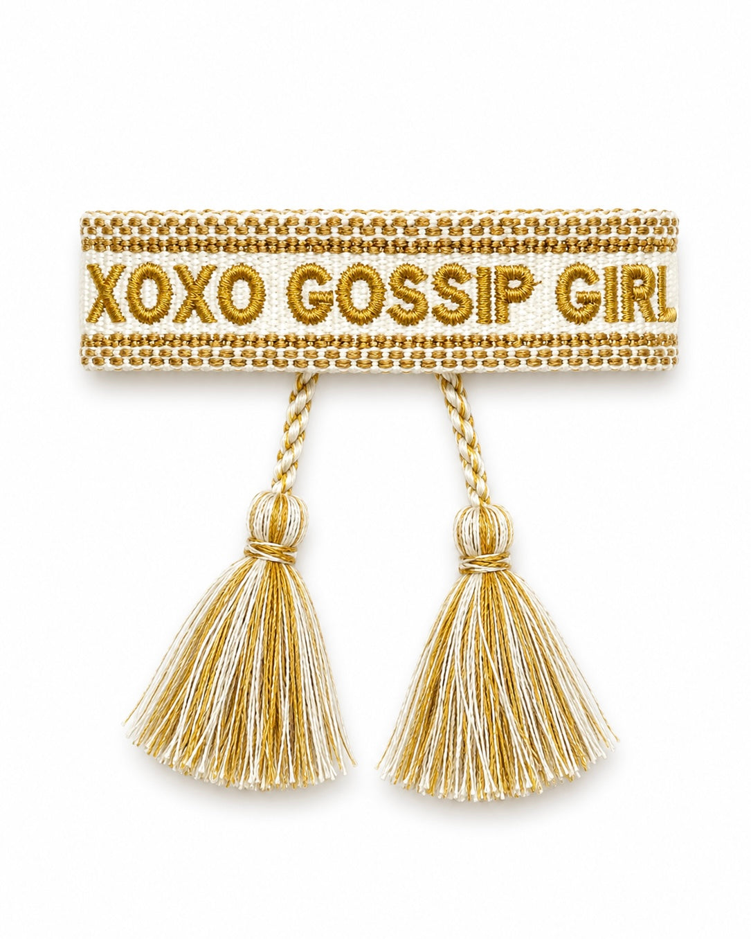 BRACELET BRODÉ GOSSIP GIRL DORÉ