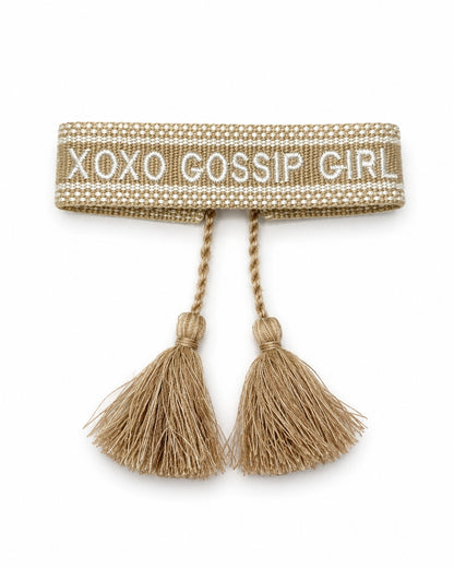 BRACELET BRODÉ GOSSIP GIRL BEIGE