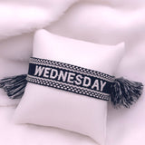 Bracelet brodé « WEDNESDAY »