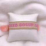 Bracelet brodé « XOXO GOSSIP GIRL »